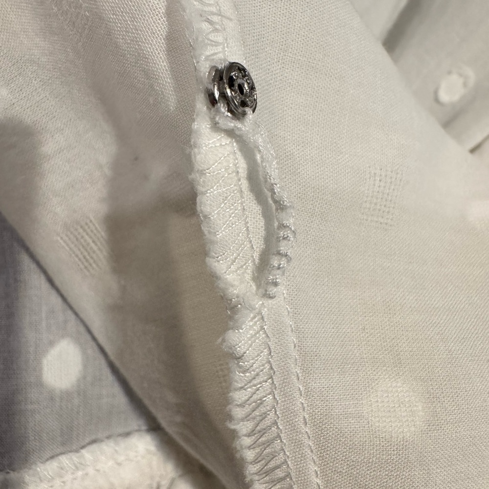 Madewell White Midi Button-Front Dress - Picture 6 of 6